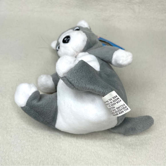Pebble Pets Pups & Kittens Gray White Cat Kitten Plush - Picture 4 of 8